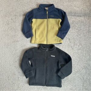 Bundle of 2 Columbia Boys' Toddler Steens Mountain Fleece Jackets, Size 3T